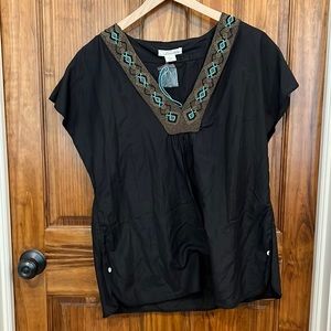 Loomstate Organic Cotton & Silk Beaded Top